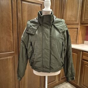 NWT BCBG Army Green Short Puffer Coat Womens Small Or Medium Available